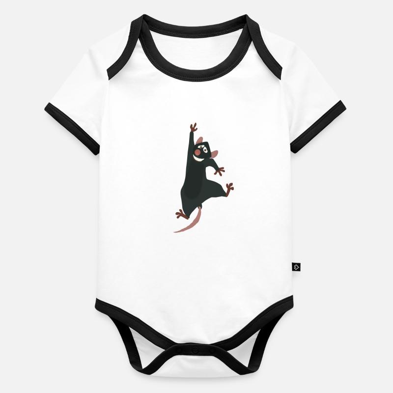 Mouse graphic mouse pet Organic Baby Contrasting Bodysuit