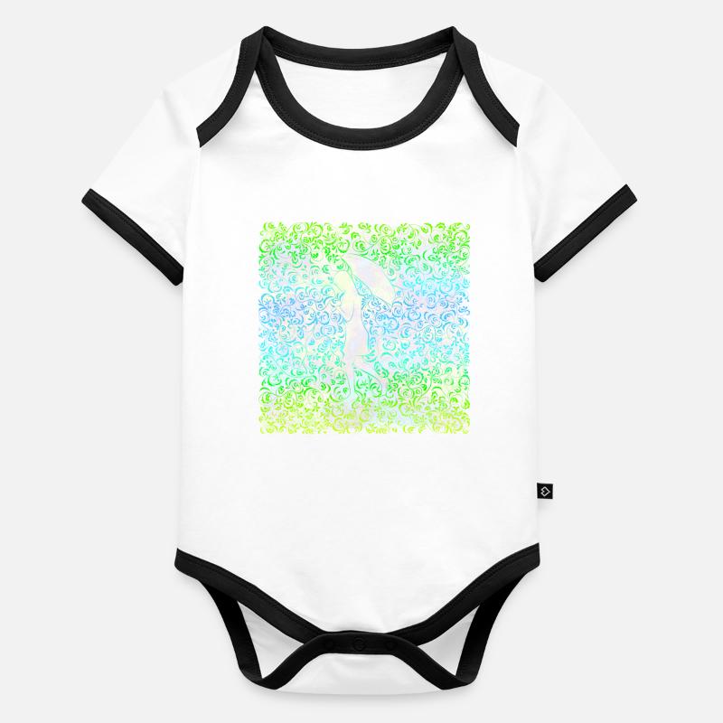 rain ornamental ornament Organic Baby Contrasting Bodysuit