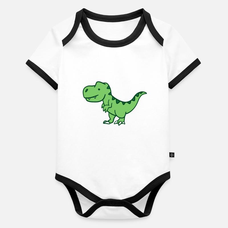 Trex Tyrannosaurus rex - Body Bébé bio contrasté manches courtes - undefined