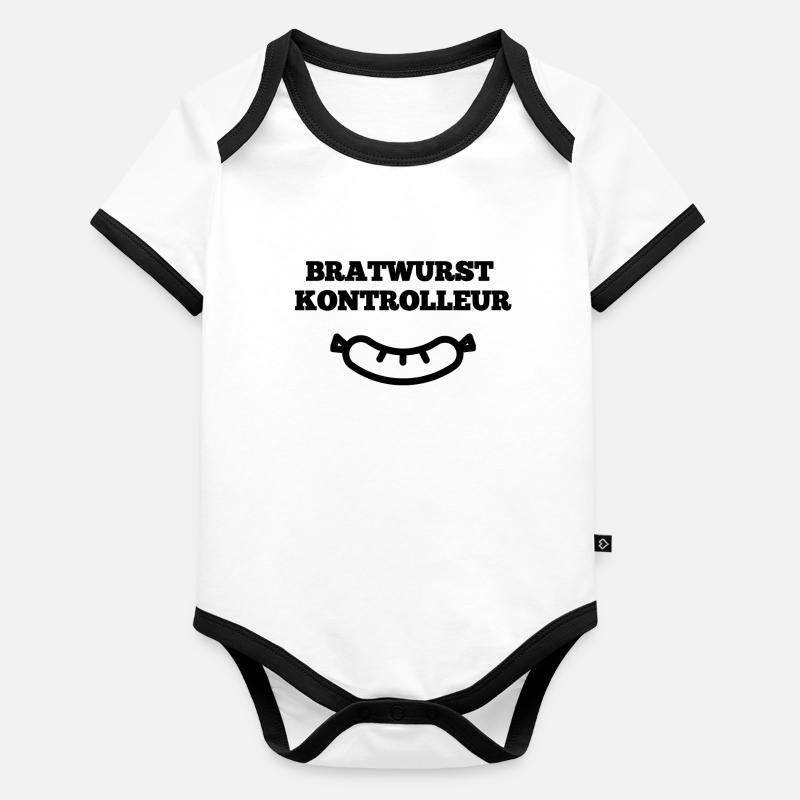 Bratwurst Contrôleur avec saucisses de rôti Graphique Body Bébé bio contrasté manches courtes