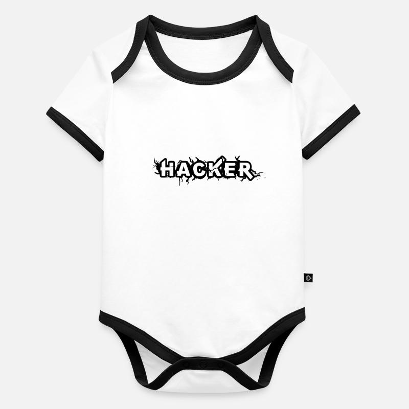 Hacker Body Bébé bio contrasté manches courtes