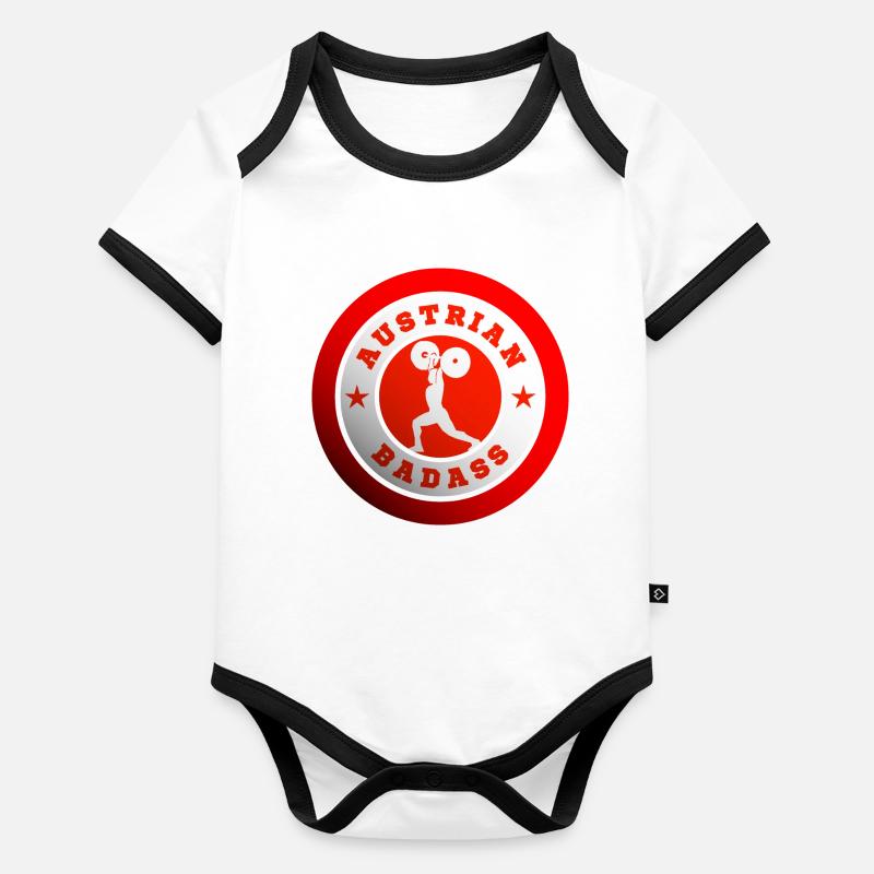 Austria Weightlifter Stolz Sport Austrian Organic Baby Contrasting Bodysuit