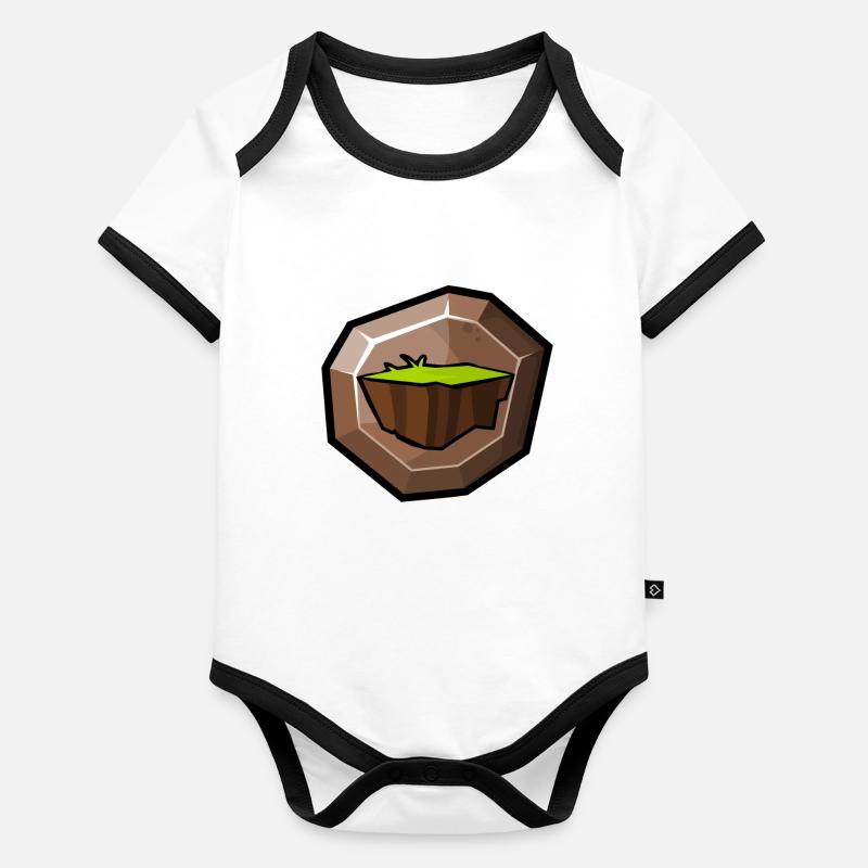 Element: Erde Baby Bio-Kurzarm-Kontrastbody
