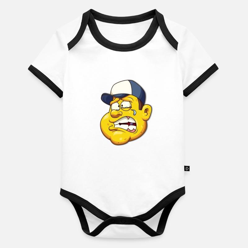The crying head Organic Baby Contrasting Bodysuit
