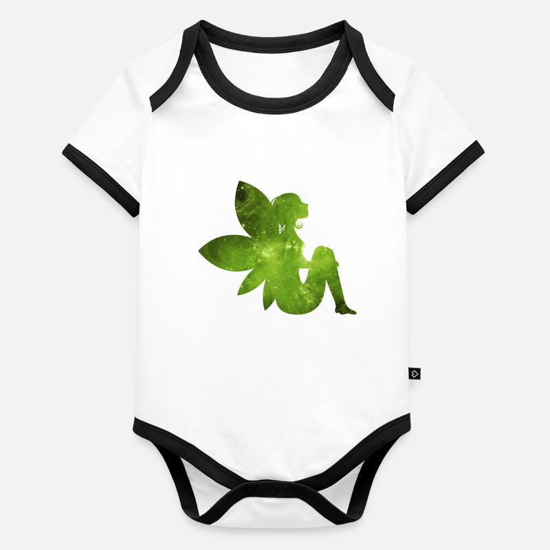 fée Body Bébé bio contrasté manches courtes