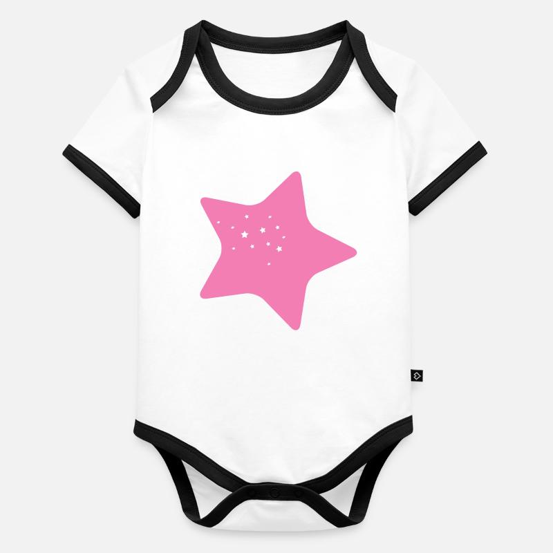 Pinker Stern Body Bébé bio contrasté manches courtes