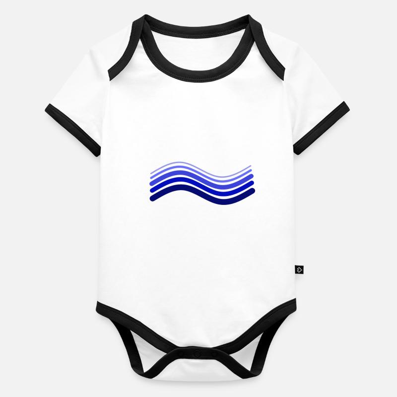welle Baby Bio-Kurzarm-Kontrastbody