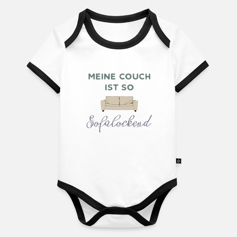 meine couch Baby Bio-Kurzarm-Kontrastbody