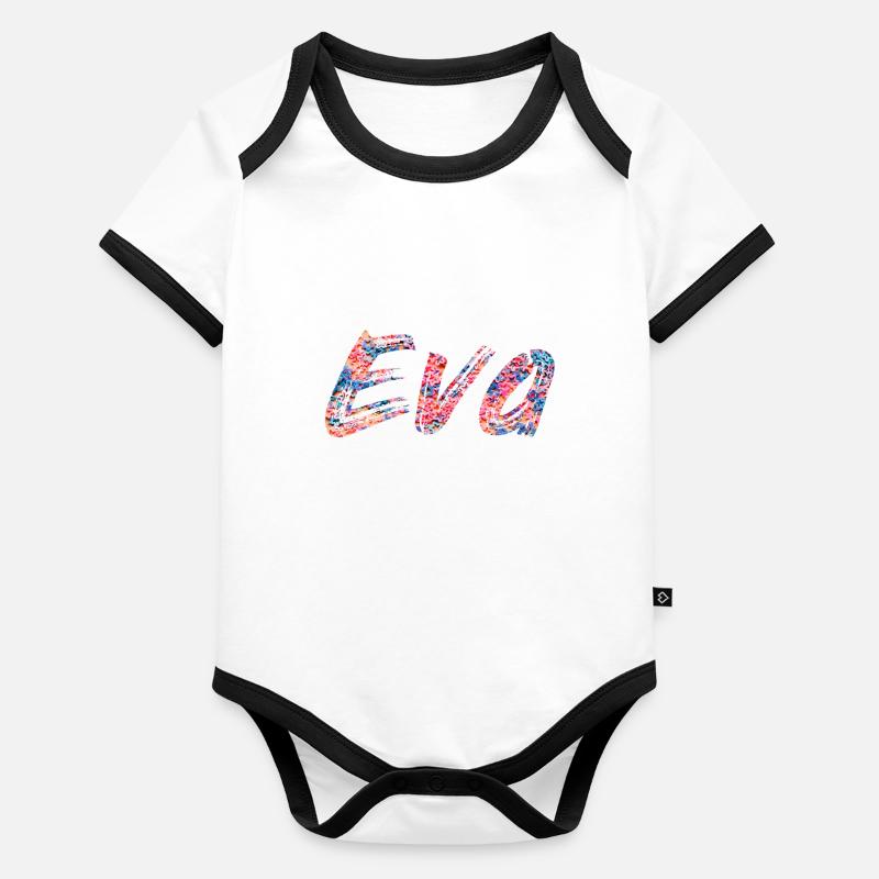 Eva Body Bébé bio contrasté manches courtes