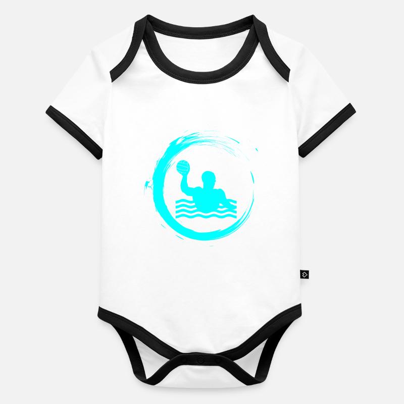 splatter wasserball 2 Baby Bio-Kurzarm-Kontrastbody