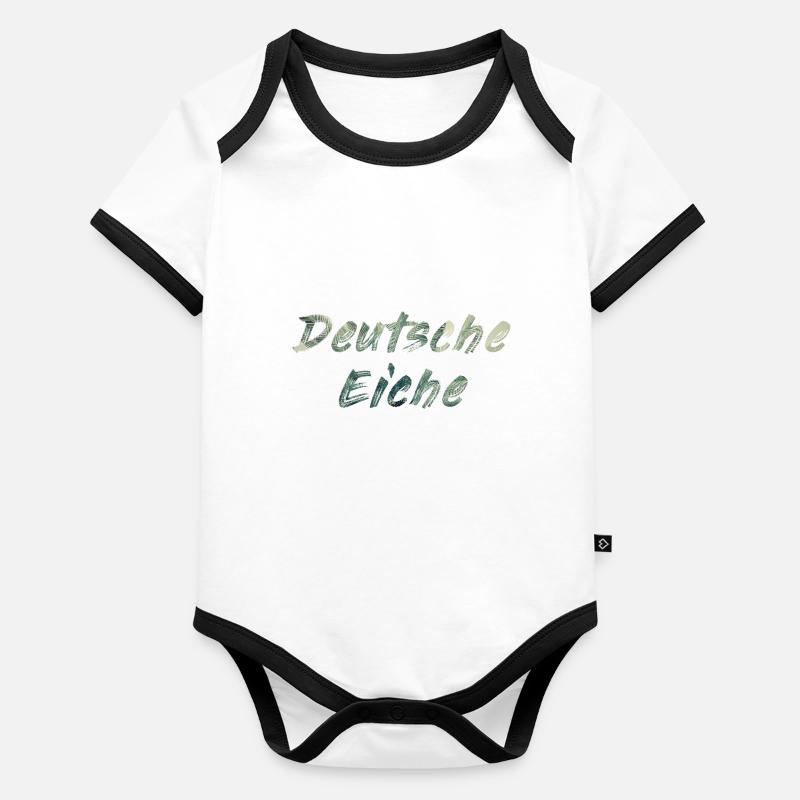 German oak Organic Baby Contrasting Bodysuit