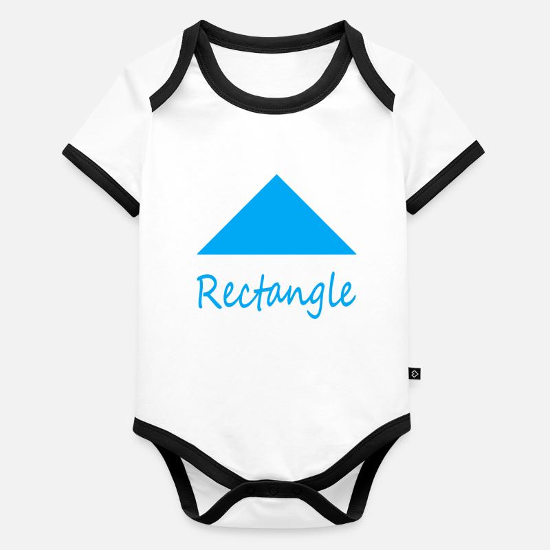 Wrong Rectangle Shape Organic Baby Contrasting Bodysuit