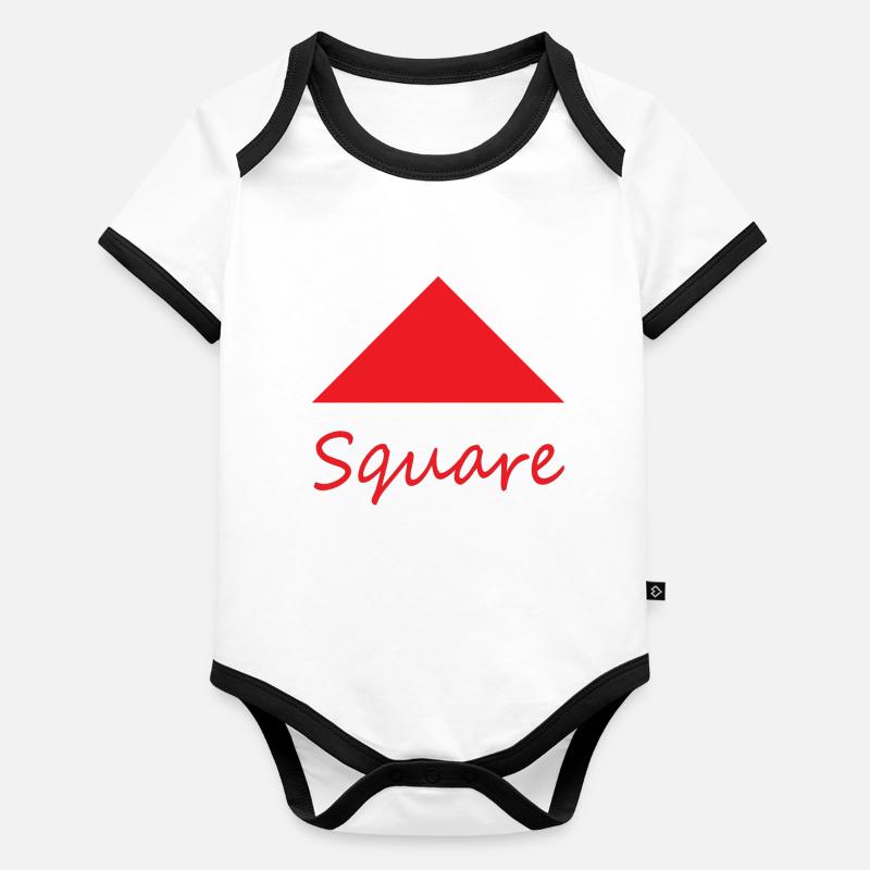 Wrong Square Shape Organic Baby Contrasting Bodysuit