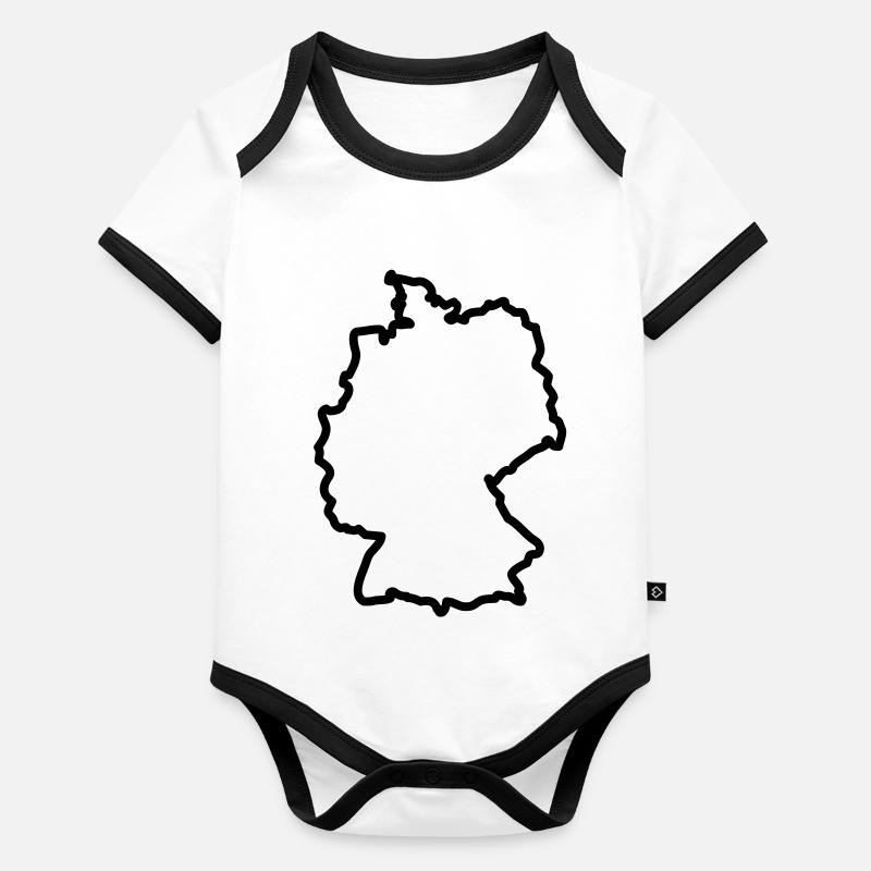 deutschland__f1 Baby Bio-Kurzarm-Kontrastbody