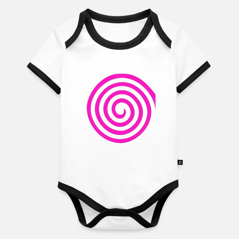 spirale Body Bébé bio contrasté manches courtes