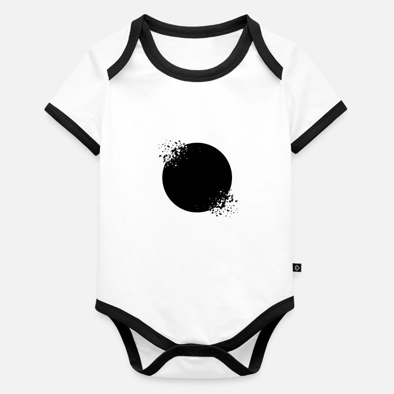 conception de cercle moderne Body Bébé bio contrasté manches courtes