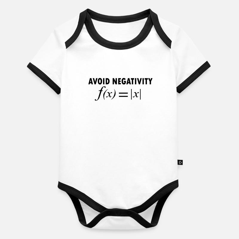 AVOID NEGATIVITY Baby Bio-Kurzarm-Kontrastbody