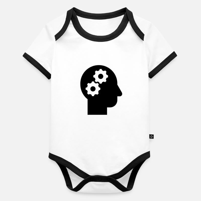 Intelligent et réfléchi Body Bébé bio contrasté manches courtes