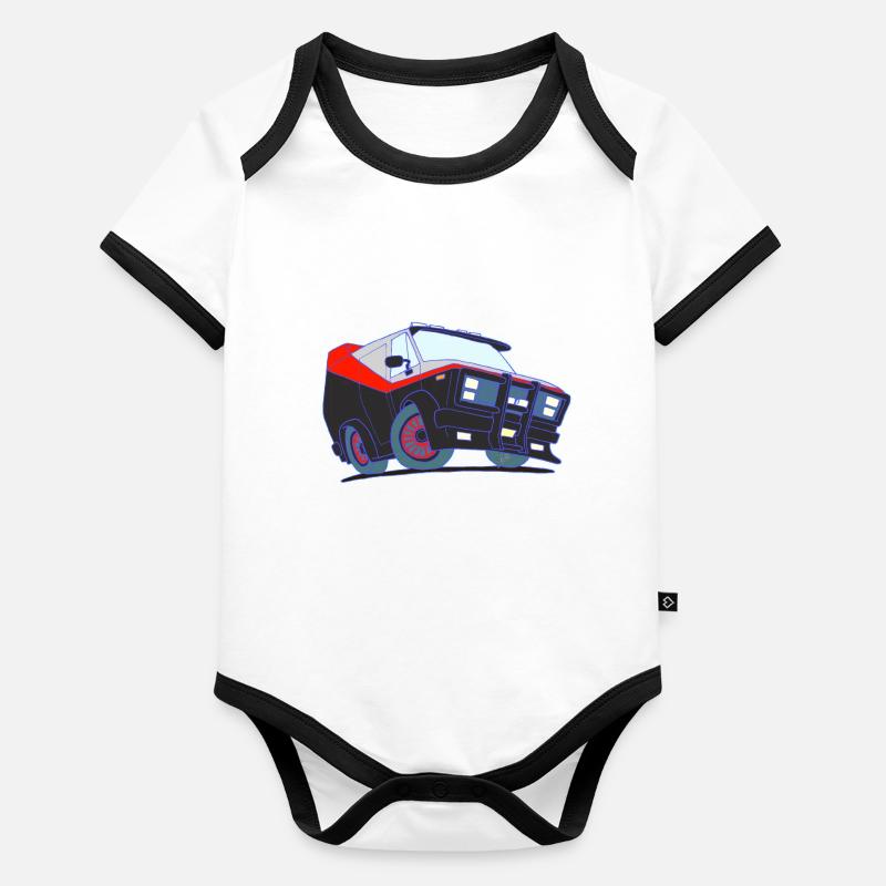 Ein Team-Van Baby Bio-Kurzarm-Kontrastbody