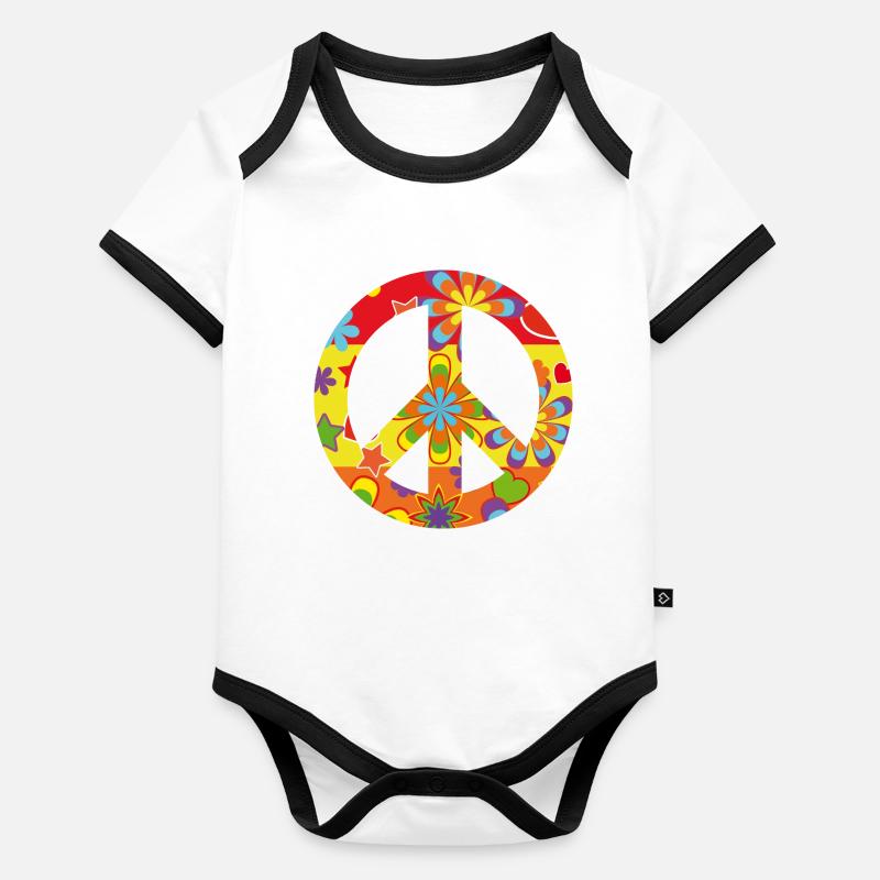 Peace Organic Baby Contrasting Bodysuit