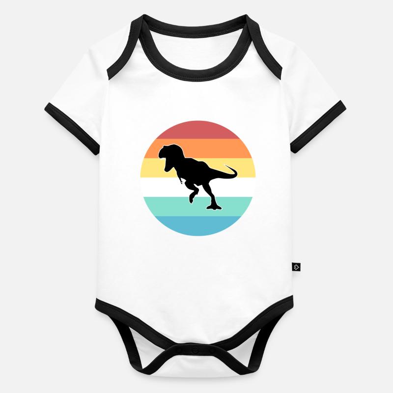 T-Rex Body Bébé bio contrasté manches courtes