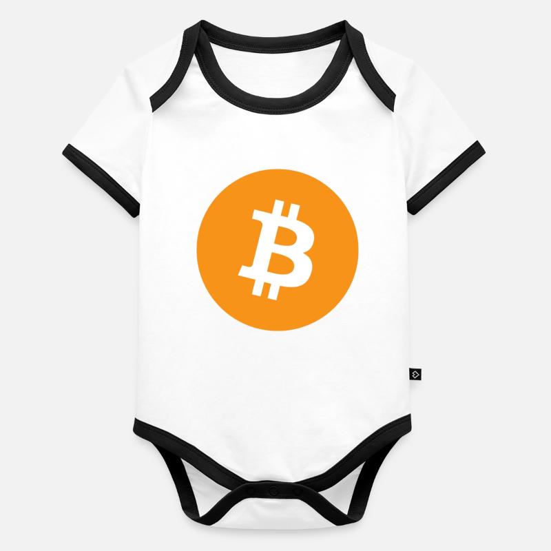 Bitcoin Body Bébé bio contrasté manches courtes