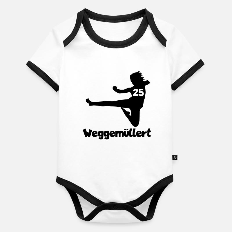 Thomas Müller Body Bébé bio contrasté manches courtes
