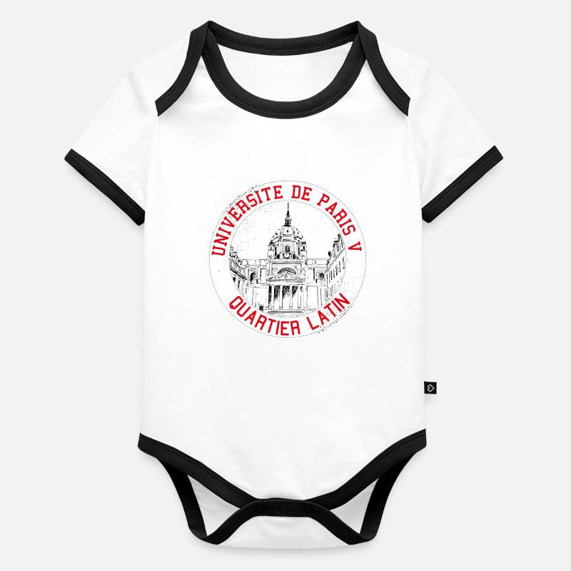 Université De Paris 5 Body Bébé bio contrasté manches courtes