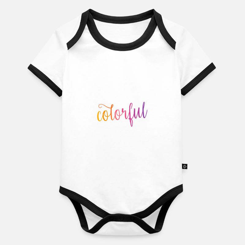 colorful Baby Bio-Kurzarm-Kontrastbody