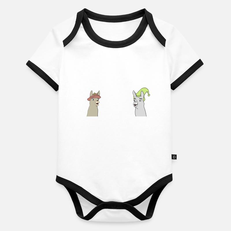 LAMA Body Bébé bio contrasté manches courtes