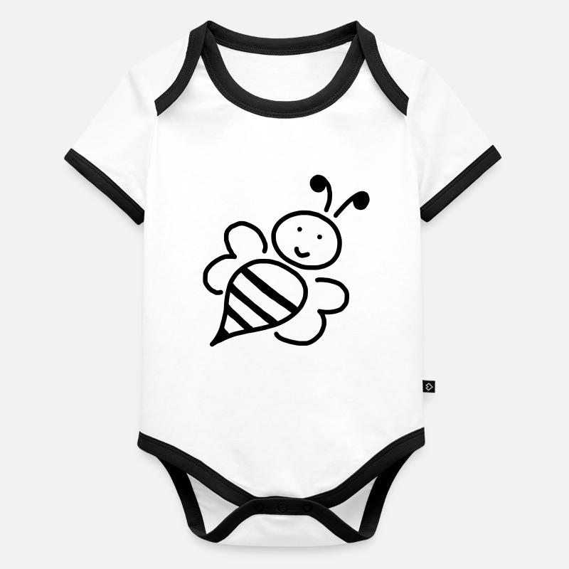 iYpsilon Biene - Baby Bio-Kurzarm-Kontrastbody - 