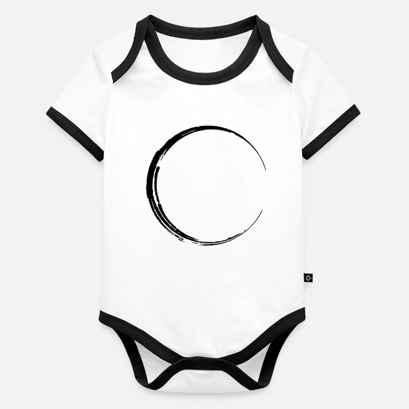 Symbole cercle de grunge forme Body Bébé bio contrasté manches courtes