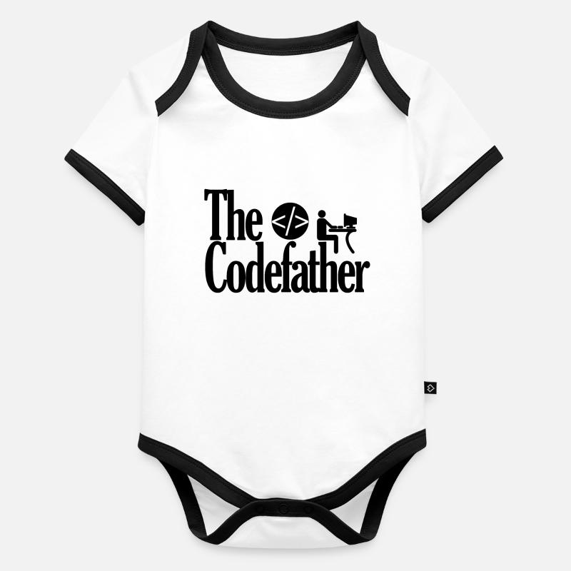 The Codefather Coding Programmieren Godfather Pate Baby Bio-Kurzarm-Kontrastbody