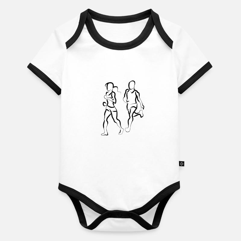 runner Organic Baby Contrasting Bodysuit