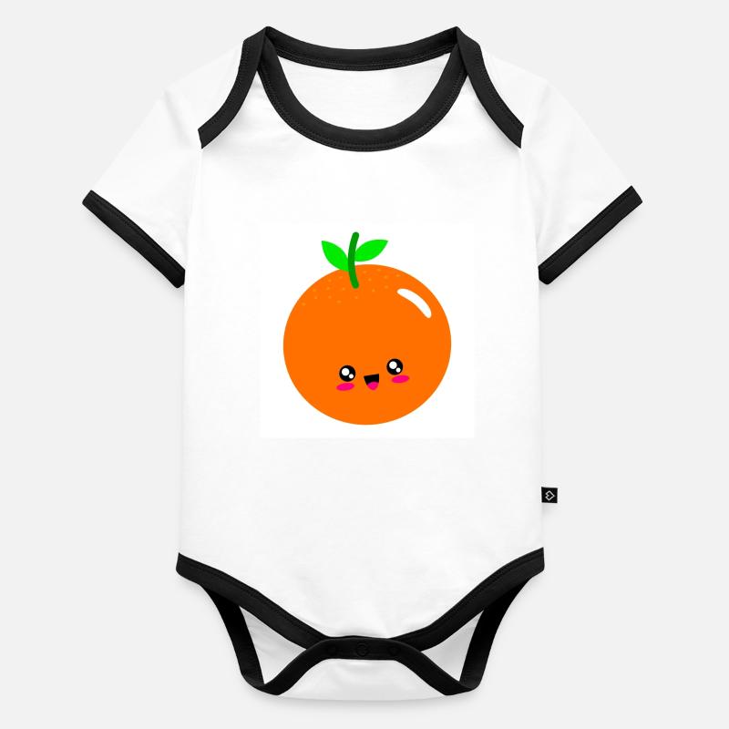 orange Organic Baby Contrasting Bodysuit