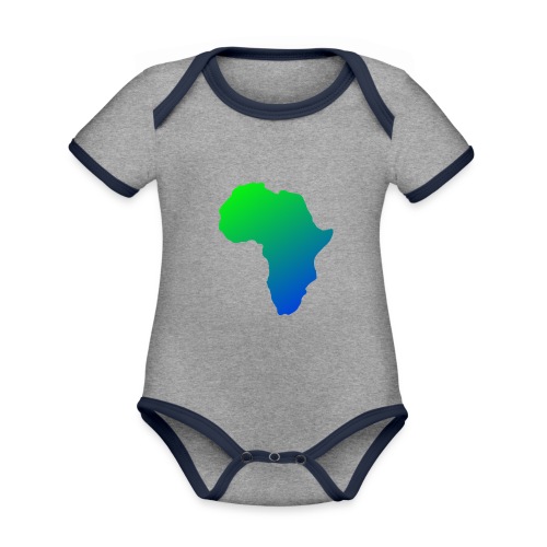 afrikanska logga 2 0 - Ekologisk kontrastfärgad kortärmad babybody