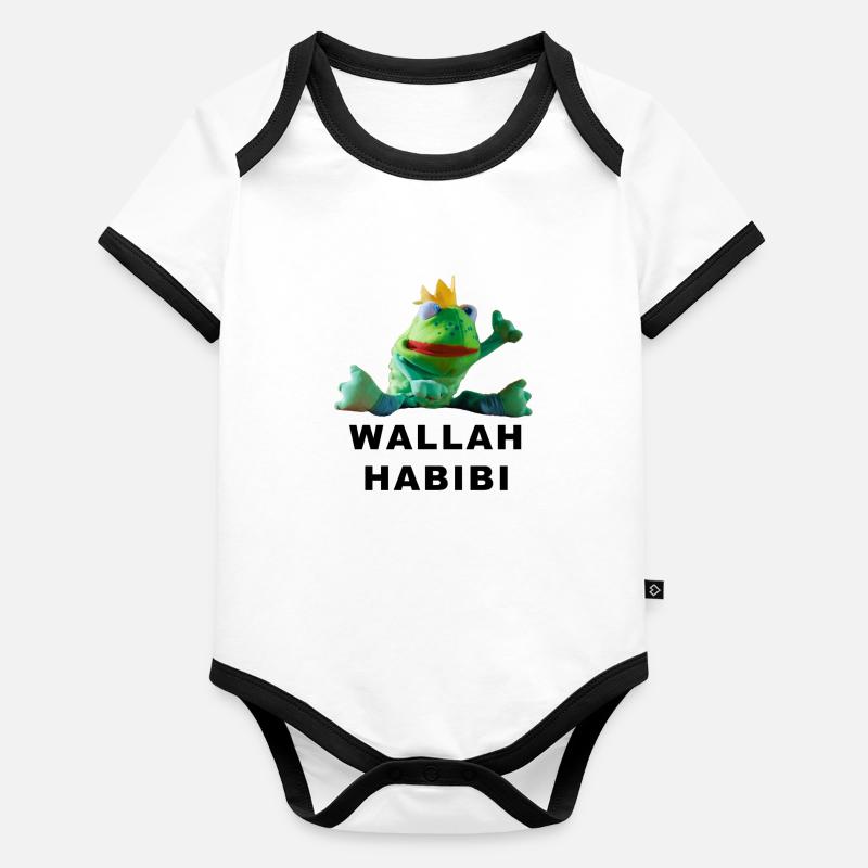 Habibi Body Bébé bio contrasté manches courtes
