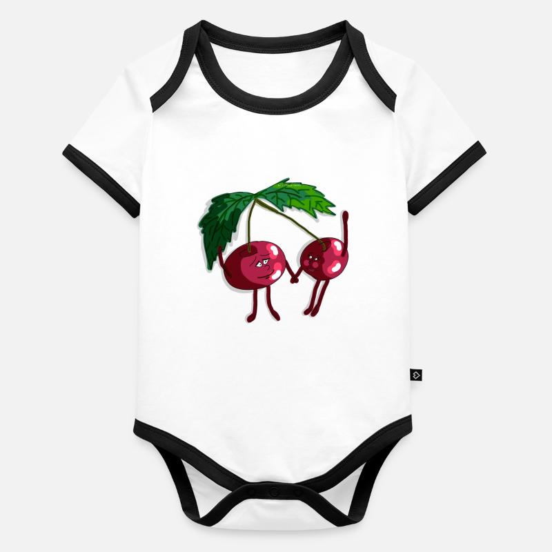 Cherry Organic Baby Contrasting Bodysuit