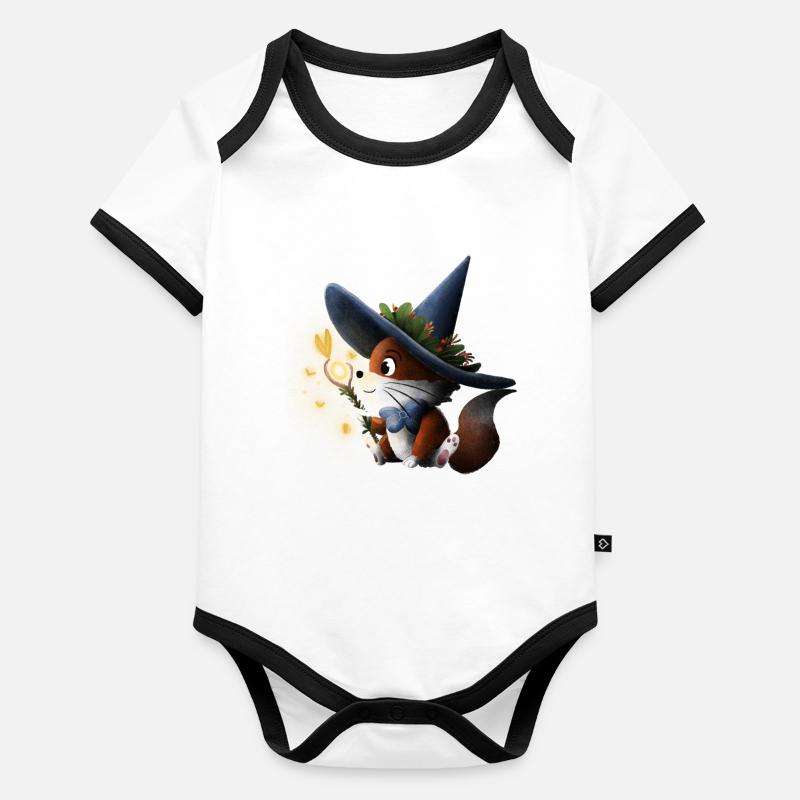 Magical Fox Body Bébé bio contrasté manches courtes