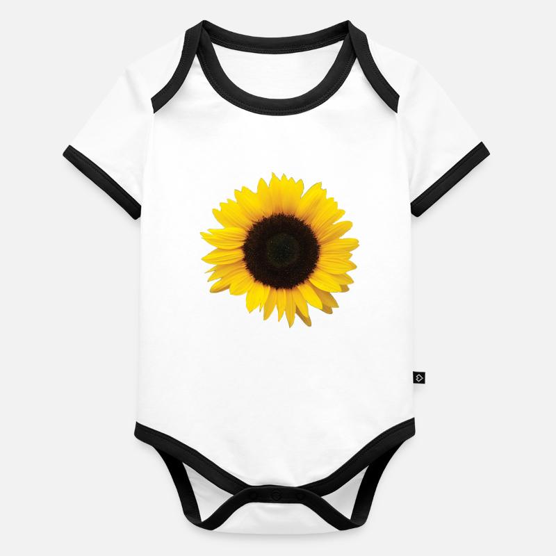 Tournesol Body Bébé bio contrasté manches courtes