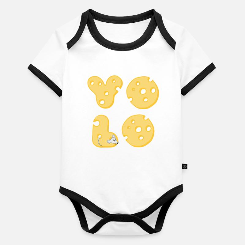 kaese yolo Baby Bio-Kurzarm-Kontrastbody