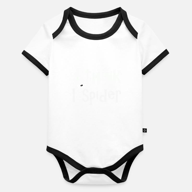 I think I spider white Organic Baby Contrasting Bodysuit