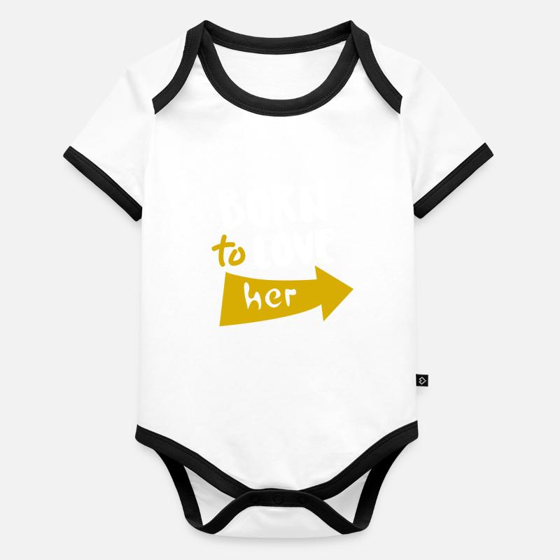 Born to love her Organic Baby Contrasting Bodysuit