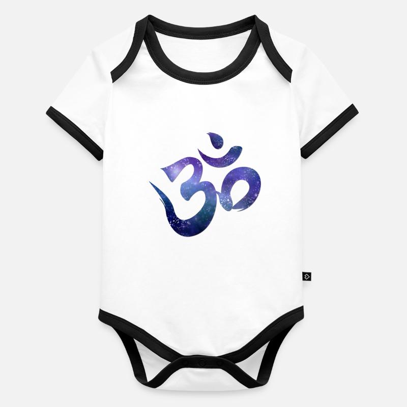 Signe Om Body Bébé bio contrasté manches courtes