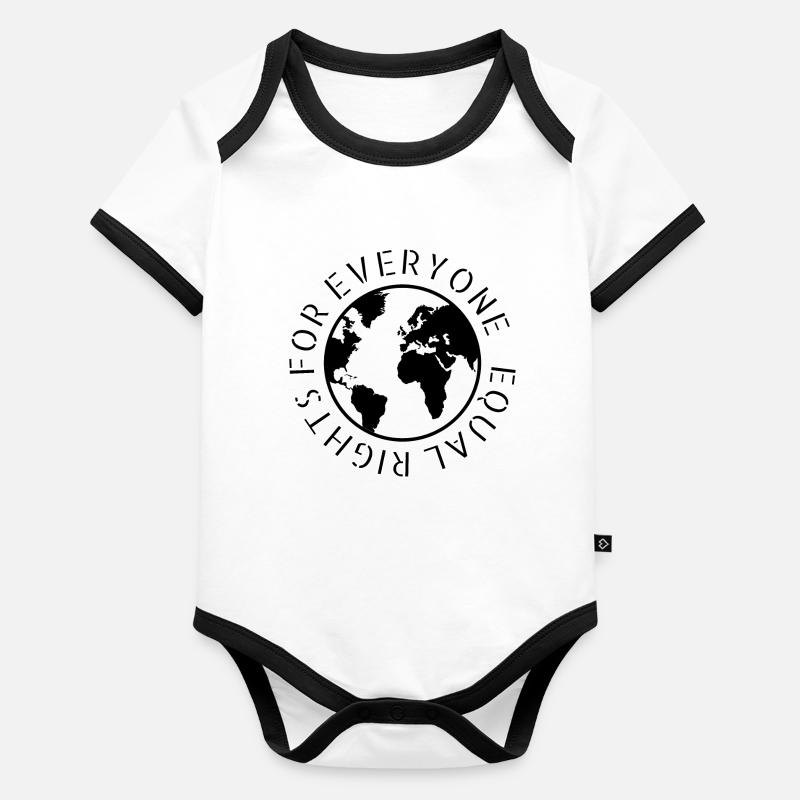feminism - equal righs for everyone Body Bébé bio contrasté manches courtes