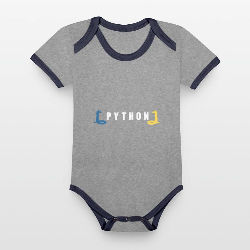 Python Entwickler Programmierer Coder Geschenkidee Baby Bio-Kurzarm-Kontrastbody
