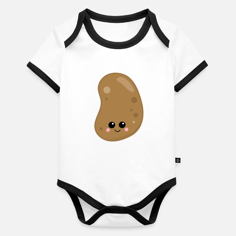 pomme de terre Body Bébé bio contrasté manches courtes