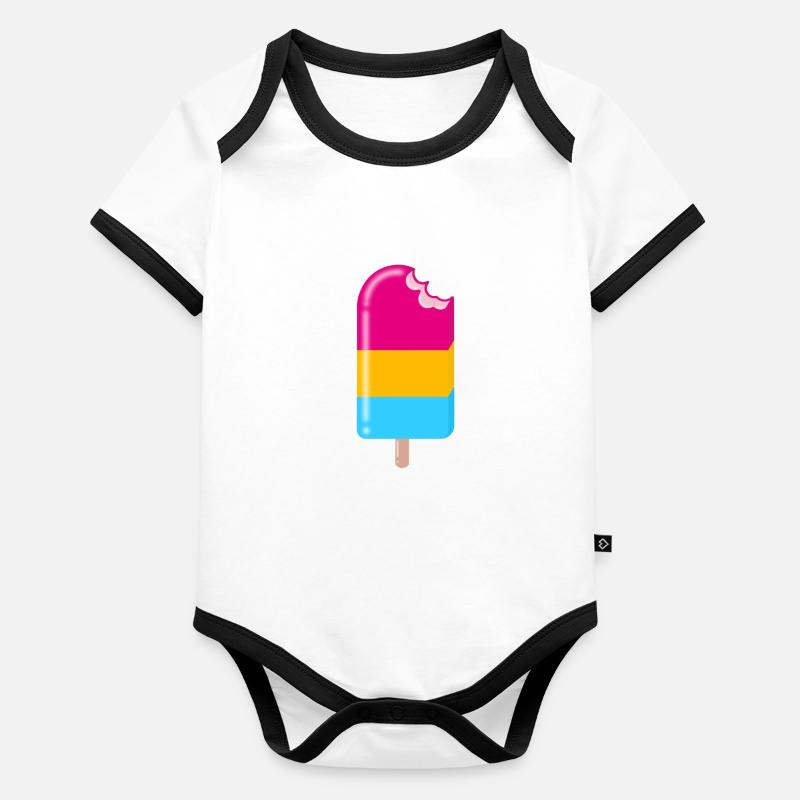 Eis am Stiel Baby Bio-Kurzarm-Kontrastbody
