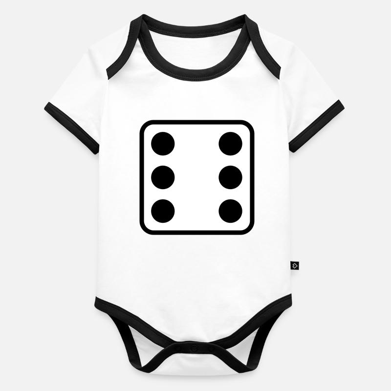Conception de symbole de cube pour personnaliser Body Bébé bio contrasté manches courtes