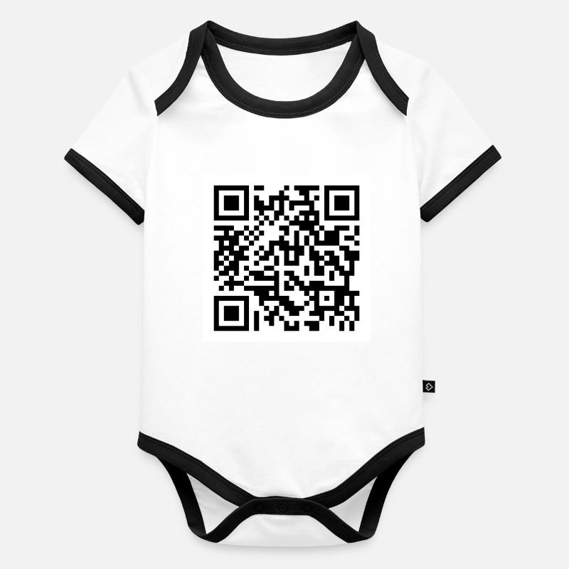Je ne t'abandonnerai jamais (Rickroll) Body Bébé bio contrasté manches courtes